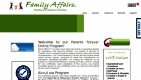 What Familyaffairs.org website looked like in 2018 (7 years ago)