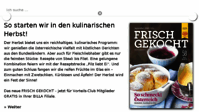 What Frischgekocht.billa.at website looked like in 2018 (5 years ago)