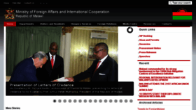 What Foreignaffairs.gov.mw website looked like in 2018 (5 years ago)