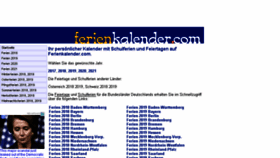 What Ferienkalender.com website looked like in 2018 (5 years ago)