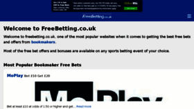 What Freebets.org website looked like in 2018 (5 years ago)