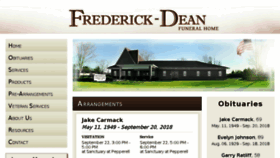 What Frederickdean.com website looked like in 2018 (5 years ago)