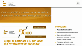 What Fondazionenotariato.it website looked like in 2018 (5 years ago)