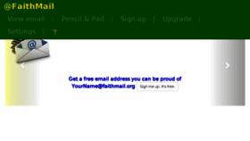 What Faithmail.org website looked like in 2018 (6 years ago)