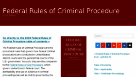 What Federalrulesofcriminalprocedure.org website looked like in 2018 (5 years ago)