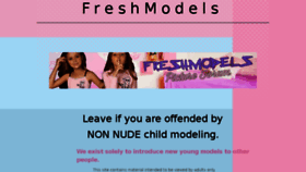 What Freshmodels.net website looked like in 2018 (5 years ago)