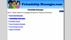 What Friendshipmessages.com website looked like in 2018 (5 years ago)