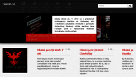 What Fandom.sk website looked like in 2018 (5 years ago)