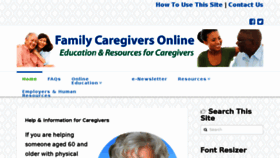 What Familycaregiversonline.net website looked like in 2018 (5 years ago)