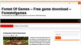 What Forestofgames.org website looked like in 2018 (6 years ago)