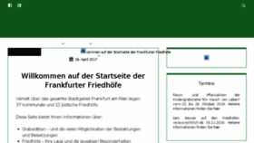 What Friedhof-frankfurt.de website looked like in 2018 (5 years ago)
