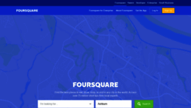 What Foursquare.com website looked like in 2018 (5 years ago)
