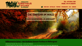 What Forsthaus-sylvan.de website looked like in 2018 (5 years ago)