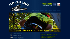 What Fastcalltrees.com.au website looked like in 2018 (5 years ago)