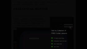 What Freeguitarmentor.com website looked like in 2018 (5 years ago)