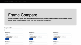 What Framecompare.com website looked like in 2018 (5 years ago)