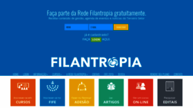What Filantropia.ong website looked like in 2018 (5 years ago)