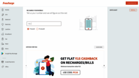 What Freecharge.com website looked like in 2018 (5 years ago)