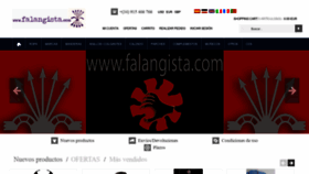 What Falangista.com website looked like in 2018 (5 years ago)