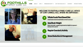 What Foothillsfamilycarellc.com website looked like in 2018 (5 years ago)