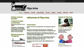 What Filipskirke.dk website looked like in 2018 (6 years ago)