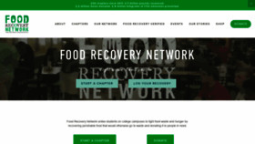 What Foodrecoverynetwork.org website looked like in 2018 (5 years ago)