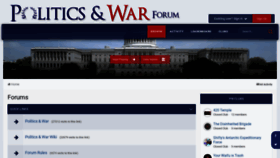 What Forum.politicsandwar.com website looked like in 2018 (5 years ago)
