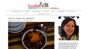 What Foodlets.com website looked like in 2018 (5 years ago)