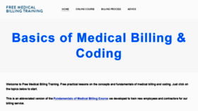 What Freemedicalbillingtraining.com website looked like in 2018 (5 years ago)