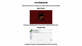 What Fomori.de website looked like in 2018 (5 years ago)