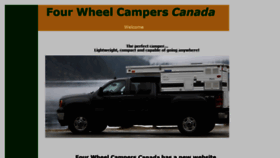 What Fourwheelcampers.ca website looked like in 2018 (5 years ago)
