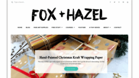 What Foxandhazel.com website looked like in 2018 (5 years ago)
