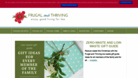 What Frugalandthriving.com.au website looked like in 2018 (5 years ago)
