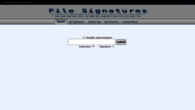 What Filesignatures.net website looked like in 2018 (5 years ago)