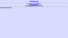 What Fornal.org website looked like in 2018 (5 years ago)