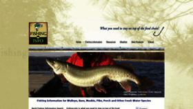 What Fishing.info website looked like in 2018 (5 years ago)