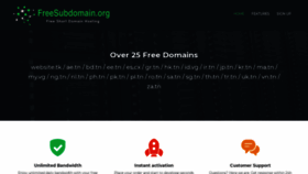 What Freesubdomain.org website looked like in 2018 (5 years ago)