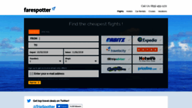 What Farespotter.net website looked like in 2018 (5 years ago)