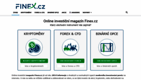 What Finex.cz website looked like in 2018 (5 years ago)