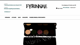 What Fyrinnae.com website looked like in 2018 (5 years ago)