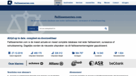 What Faillissementen.com website looked like in 2018 (5 years ago)