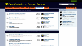 What Forums.excelcentral.com website looked like in 2018 (5 years ago)