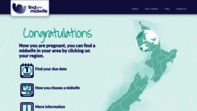 What Findyourmidwife.co.nz website looked like in 2018 (5 years ago)