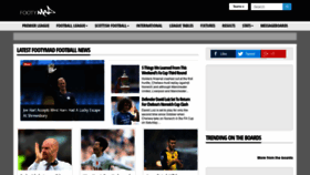 What Footymad.net website looked like in 2019 (5 years ago)
