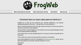 What Frogweb.fr website looked like in 2019 (6 years ago)