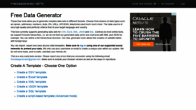 What Freedatagenerator.com website looked like in 2019 (5 years ago)