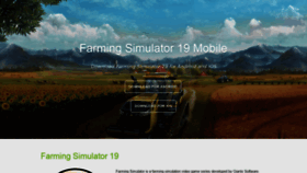 What Fs19.mobi website looked like in 2019 (5 years ago)