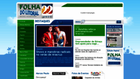 What Folhalitoral.com.br website looked like in 2019 (6 years ago)