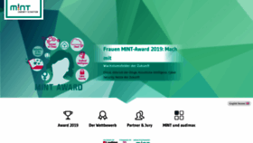 What Frauen-mint-award.de website looked like in 2019 (5 years ago)