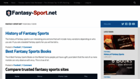 What Fantasy-sport.net website looked like in 2019 (5 years ago)